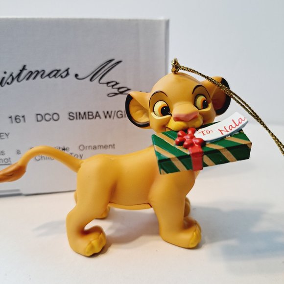 Disney Grolier Lion King Simba w/ gift Ornament with Box - Picture 2 of 6